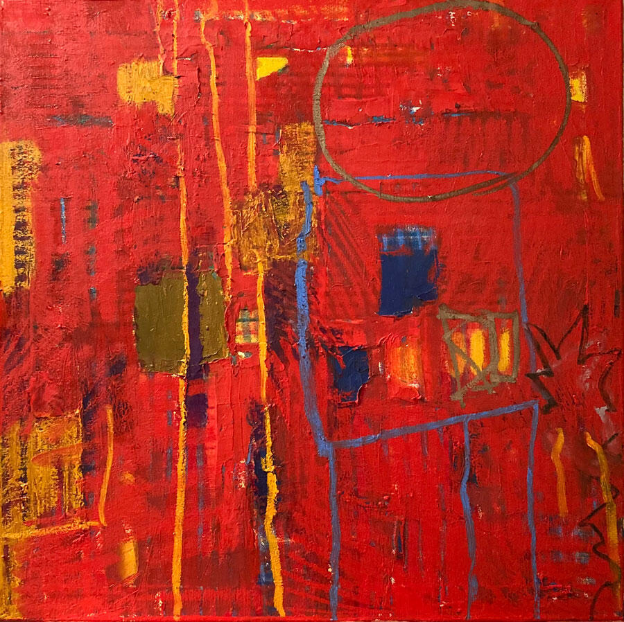 Dockyard Edge I. 60 x 60cm Oil on canvas